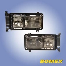 Scheinwerfersatz, eckig, schwarz, Ersatzteile für VW Bus T3