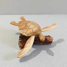 Holz Schildkröte Figur Wurzelholz, Wasserschildkröten, maritime Deko Statue