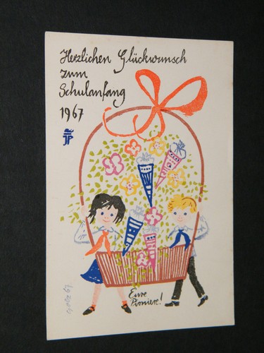 Ddr grußkarte junge pioniere - ddr,