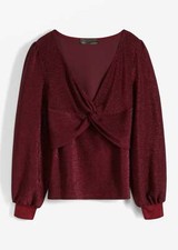 Glitzershirt mit Knotendetail