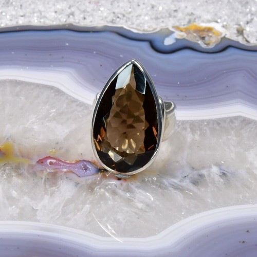 Rauchquarz ring 925er silber - ring,,