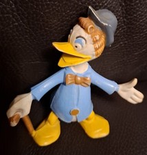 Alte Disney-Figur * Gustav Gans * 10 cm * blaue Jacke + braune Fliege * 