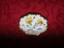 Vintage Porzellan-Brosche