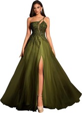 Beading Tulle Prom Dresses