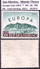San Marino Mi. 700 Europamarke Monte Titano von 1961 ** postfrisch. 