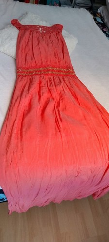 Damen maxikleid koralle - damen, lang