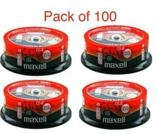 100 x Maxell CD-R 80 Min XL-II Digital Audio Recordable Blank Discs in Spindel