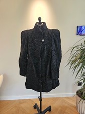 Edler Breitschwanz Persianermantel  | Vintage-Luxus | Retro | Schwarz | NP 1500