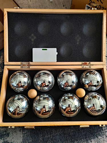 Obut boulekugel set - silber, mit