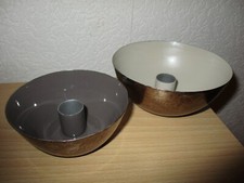 2 Kerzenhalter, ca. 4,5 und 6 cm hoch. Boltze. Kaum benutzet.