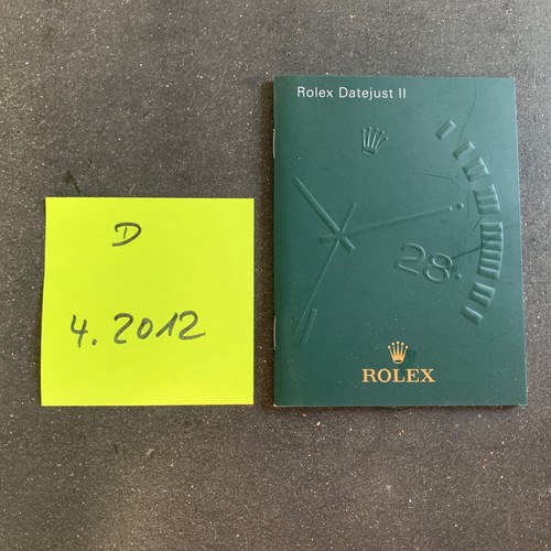 Rolex datejust booklet - booklet, /