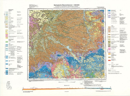 Geologische karte fränkische - karte,