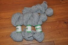 Wolle Trachtenwolle von Oma (Quelle) grau mit grünen Sprenkeln ca. 300 g