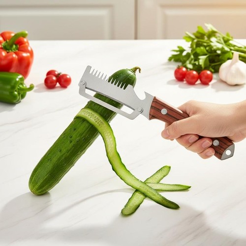 Gezacktes schäl messer - 3-in-1-gezacktes,