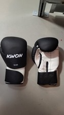 KWON Boxhandschuhe 10 OZ schwarz weiß, TOP Zustand +Ausrüstung 