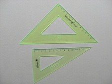 2 Zeichendreiecke 2x Zeichendreieck Lineal Zeichenlineal Lineale zum Zeichnen