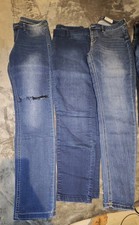 3 Jeans Hosen Stretch Damen L 40 42 modern Risse washing Jeggings Paket 