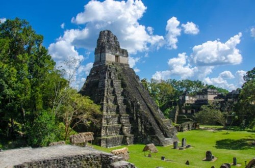 Wandbild tikal maya ruinen - tikal, ?