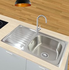 80x50 Spülbecken Edelstahl 304 0,8mm,Einbauspüle Spüle Küchenspüle groß  eckig