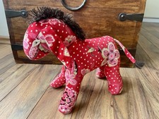 Käthe Kruse Pferd Pony Esel – Schmusetier Stofftier Rot Blumen