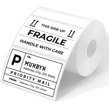 Thermoetiketten 3x2 Zoll Weiß