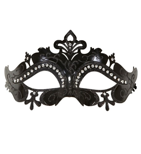 Maske venedig schwarz - maske, mit