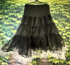 Tüllrock Schwarz/Weiß – Größe 42–50  Unterrock