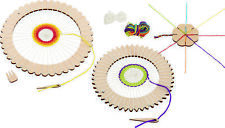 RUNDWEBRAHMEN 2 Größen + Knüpfblume + Wolle Webrahmen weben knüpfen Holz NEU