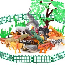 Animals Spielzeug, Wild Jungle Zoo Tier, Mini Tierfiguren Set, 54PCS, Geschen...