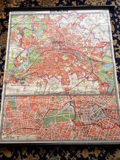 Alte schulwandkarte berlin - alte,