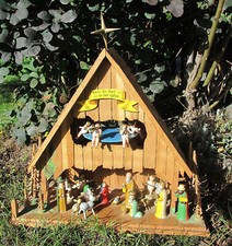 antike Weihnachtskrippe aus