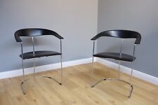 ARRBEN Stühle Canasta Chrom Leder Italy