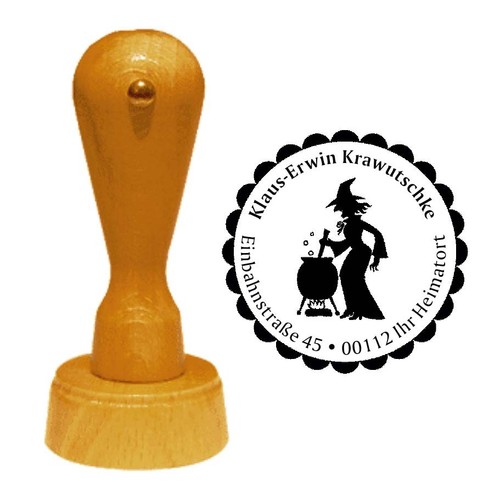 Stempel holzstempel hexe - stempel,