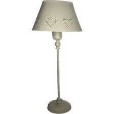 Tischleuchte oval metall beige - tischleuchte,