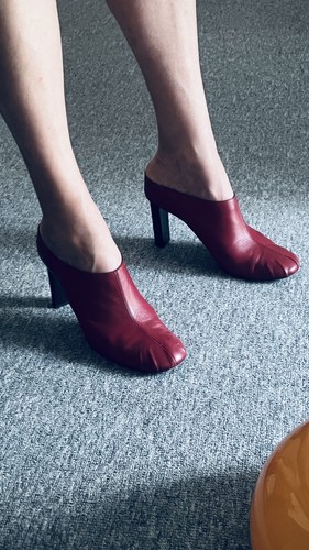 Joseph 100 leder - mules, rot