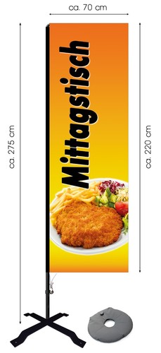 Beachflag mittagstisch 275 - beachflag, cm