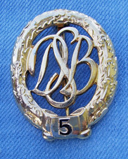 Anstecknadel Ehrennadel DSB 5 Jahre in goldfarben Deutscher Sportbund Orden BW