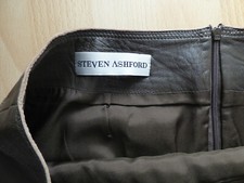 Toller Leder Rock von STEVEN ASHFORD Gr. 38 in Braun