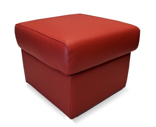 Rot echtleder hocker 50x50 mit - echtleder,