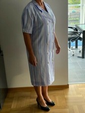 Kleid handgeschneidert ca. Gr. 46, pastellfarben längs gestreift