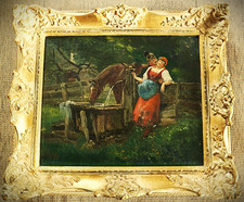 Ölgemälde FRITZ ARMIN Wien München ca. 1900 Militaria sammeln rar selten Unikat