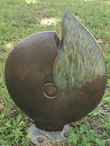 Bronze sicht urne koloriert - bronze, urne,