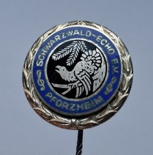 Silberne Vereinsnadel „Schwarzwald-Echo e.V. Pforzheim“ – Emaille, 835er Silber