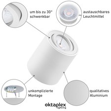 LED Aufbaustrahler dimmbar Alu