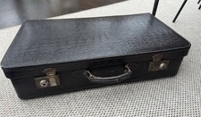 Alter Vintage Koffer 1950er – Reisekoffer in Krokodiloptik Retro Deko 65x35cm