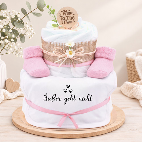 Windeltorte mädchen rosa - windeltorte,