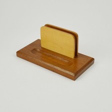 Vintage Teak Stiftablage - Briefhalter - alte Schreibtischablage - Holz - Halter