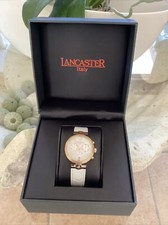 Lancaster Mit 80 Diamanten Damenuhr Weiß top Zustand