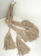 Quasten Fransen BRAUN Gardinenbefestigung Baumwolle 5 Stück Unbenutzt 63cm 