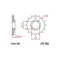 Ritzel P 520 Z 14 Yamaha TT R